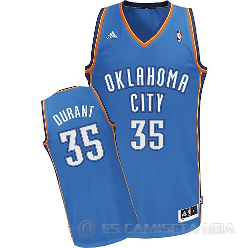 Camiseta Durant #35 Oklahoma City Thunder Azul - Haga un click en la imagen para cerrar